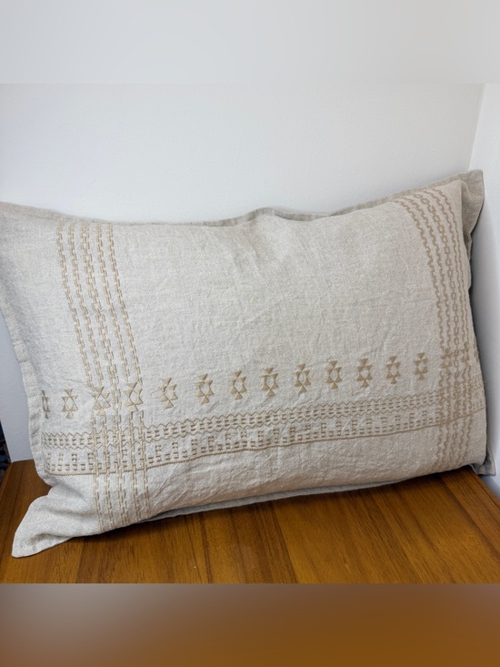 Ib Laursen Other - Ib Laursen Danish Embroidered Lumbar Pillow 40x60cm Feather Insert Nordic Norlii